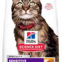 Hill's Science Diet Adult Sensitive Stomach & Skin Dry Cat Food, Chicken & Rice, 7 lb. Bag (Updated Formula) (EXP 11/01/27)