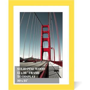 12x16 Picture Frame Diamond Painting Frames Poster Frames Made of Solid Wood,Display Pictures 10x14 with Mat or 12x16 without Mat for Photos, Paintings,Walls Decoration,Anniversary,Wedding,Christmas