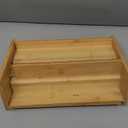 Spice Rack Kitchen Cabinet Organizer- 3 Tier Bamboo Expandable Display Shelf Yellow