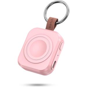 for Samsung Galaxy Watch Charger,1200mAh Portable Charger for Samsung Galaxy Watch 8/8 Classic/7/Ultra/6/6 Classic/5/5 Pro/4/3,Active 2/1 (Pink)