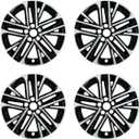 18-Inch Wheel Skin Set Compatible with Toyota Camry 2025 Wheel Covers; Set of 4 Pack; ABS Premium Quality; Snap On Installation (Black&Silver)