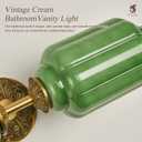VitaLink Antique Wall Sconces Bathroom Vanity Light 2-Light Hardwired Vintage Green Milk Glass Wall Sconce Lighting Fixture for Living Room Bedroom Bathroom Hallway Entryway