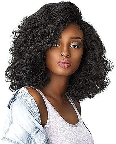 Sensationnel Curls Kinksandco Half Wig - Top Lady Instant Weave Drawstring Cap for Natural 3C to 4C Hair Textures (1B OFFBLACK)