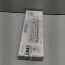 FOPETT Wireless Keyboard and Mouse Cute Mouse and Keyboard 2.4G Wireless Keyboards with Colorful 68 Keys Typewriter Retro Round Keycap for PC, Laptop,Tablet,Computer Windows - Purple Colorful