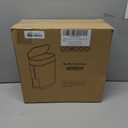 3.7 Gallons Bathroom Trash Can and Toilet Brush Set, 14 Liter Slim Trash Can with Toilet Brush Holder Set for RV, Black lid