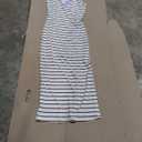 CIDER Sweater Dress for Women Long Sleeve Dress Mock Turtleneck Bow Tie Midi Work Dresses Old Money Dresses Fall Winter: White/Khaki Stripes, M