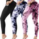 3 Pack Leggings with Pockets for Women,Butt Lift High Waisted Tummy Control Workout Yoga Pants Reg & Plus Size (Large-X-Large, 14 Black/Yunwu Grey/Yunwu Pruple)
