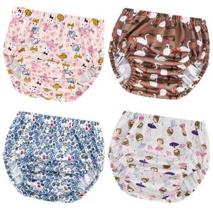 Joyo roy 4Pcs Plastic Diaper Covers for Girls Plastic Underwear for Potty Training Underwear for Girls Toddler Rubber Pants for Babies and Toddlers Cloth Diaper Cover Waterproof Training Pants 3T-4T