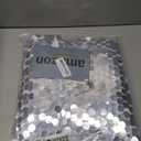 SaitiMade 7.2 FT Bling Arch Backdrop Cover, Silver Sequin Wedding Arch Stand Cover, Round Top Fitted Chiara Backdrop Cover for Birthday Party Ceremony Baby Shower Banquet Decoration