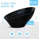 BESTVIP 54oz Black Plastic Serving Bowls for Party - 12 Pack Angled Disposable Serving Bowls, Party Bowls for Chips, Snacks, Fruit, Salad - Catering Bowls for Daily Use, Parties, Halloween, Christmas