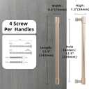 10 Pack Champagne Bronze Pulls 7.5 Inch(192mm) Hole Centers Kitchen Cabinet Handles Zinc Alloy Champagne Drawer Pulls