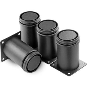 3 Inch Metal Furniture Legs Stainless Steel Adjustable Legs Black Metal Legs Round Cabinet Legs for Coffee Table Cabinet Desk Sofa Shelves, Pack of 4 3 Inch Metal Furniture Legs Stainless Steel Adjustable Legs Black Metal Legs Round Cabinet Legs for Coffee Table Cabinet Desk Sofa Shelves, Pack of 4