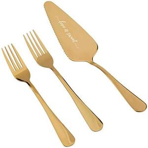 Lillian Rose Wedding Gold Cake Server Set (AZ290001) Lillian Rose Wedding Gold Cake Server Set (AZ290001)