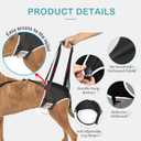 Dog Lift Harness - Post Surgery Support for Senior Dogs & Hip Dysplasia, Adjustable Sling for Small/Medium/Large Dogs, Potty-Friendly & No-Slip Design with Reflective Safety, M (Black)