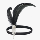 BABEYOND 1920s Flapper Headpiece Roaring 20s Feather Headband Roaring 20s Gatsby Hair Accessories