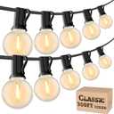 RTTY 300 FT Outdoor String Lights Patio Light for Outside, Waterproof G40 Shatterproof LED Bulbs, Dimmable Hanging Connectable Globe Lighting for Bistro, Backyard, Cafe, Porch, Balcony, Market, 2700K