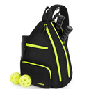 AEROBIX Pickleball Bag for Women & Men, Pickle Ball Backpack - Upgraded Zippers, Large Capacity, Padded Paddle Pocket, Adjustable Sling Bag (No Accessories)