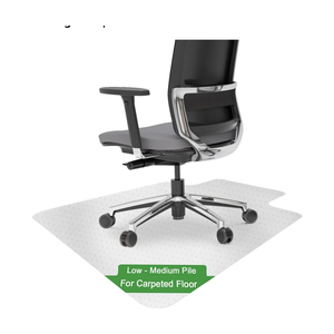 Chair Mat for Carpet- Low Pile (1/4" Thick) Carpet Protector for Office Gaming Computer Desk Chair. Heavy Duty Desk Chair Mat for Carpeted Floors, Semi Transparent