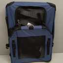 Extra Large Cat Carrier Soft Sided, Portable Small Dog Carrier for 2 Cats, 24"x16.5"x16" Car Travel Folding Comfortable Design with Bowl, Blue