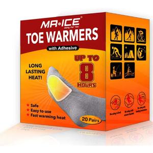 MR.ICE Toe & Insole Feet Warmers - Disposable, Air Activated, Long Lasting Hot Warmers