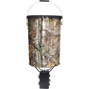 WILDGAME INNOVATIONS Quick-Set 50 lb Bucket Feeder with PCell Timer Hanging Game Feeder for Corn & Pellet Feed with 1-2 Feed Times & 30 ft Radius