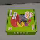 Curious Columbus Learning Magnets  Set of 52 Fridge Magnets for Kids  Includes 26 Large Foam Food Pieces and 26 ABC Alphabet Letters for Learning and Play