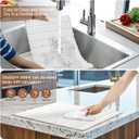 Stone Drying Mat, Quick Drying Fast Absorbent Non-Slip kitchen Dish Drying Mats, Foldable Diatomaceous Earth Mats for Dishes Cups,Match Any Countertop (PU Leather)