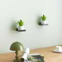 Small Black Floating Shelves for Wall Decor, Wall Mounted Wood Shelf for Bedroom, Living Room, Bathroom, Kitchen, Nursery, Mini Display Ledge Shelf with Lip Set of 2-4 Inches, Black