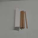 Nuanchu 12 Pcs Decorative Beaded Wood Trim Half Wooden Beads Trim Molding 15. 75 Inch Unfinished 3D Decorative Bead Pearl Wood Molding Cute DIY for Home Wall Cabinet Shelf Window Door (16 mm)