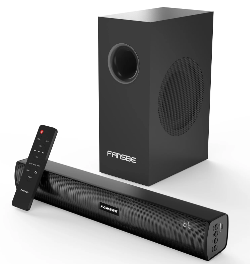 Home Theater Sound Bar Subwoofer Bluetooth Surround TV Speakers Hdmi(ARC) Optical Coaxial AUX USB Wall Mount 2.1ch Home Audio Sound System TV PC Soundbars