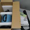 Dog Dryer for Pet Grooming, High Velocity Pet Hair Dryer with Heater, Adjustable Speed, 3 Nozzles and a Comb, Blue