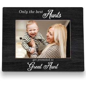 Aunt Picture Frame, Great Aunt Gifts, Pregnancy Announcement for Aunt Picture Frame 8x10, for Great Aunt, Only The Best Aunts Get Promoted to Great Aunt Photo Frame 5X7