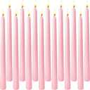 20-Pack Baby Pink Taper Candles Unscented, 10 Inch Tall Dinner Table Candles for Wedding Centerpieces, Bulk Candlesticks Long Burning Smokeless Dripless, Romantic Decorative Candles for Home Decor