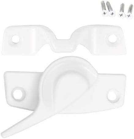 Metal Window Lock Replacement for Andersen Window Parts, Work with 200 Series Narroline Or 400 Series Tilt-Wash Double-Hung Window, White Sash Lock and Keeper