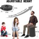 XXL Portable Toilet for Camping,880lbs Capacity,19.7" H Adjustable Outdoor Toilet with 7 Garbage Bags,Porta Potty for Adults,Collapsible Luggable Loo for Camping