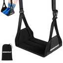 Airplane Foot Hammock, No Collapse Foot Rest for Plane Travel with Extended Adjustment Strap, Portable Desk Foot Hammock with Thickened Foam, Foot Sling Travel Essentials to Relax Your Feet