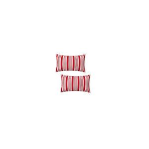 Red and White Striped Lumbar Pillow Covers 12x20 Inch Set of 2 Red Stripes Throw Pillow Cover Lines Texture Pillowcase Cushion Cases for Home Couch Bed Sofa