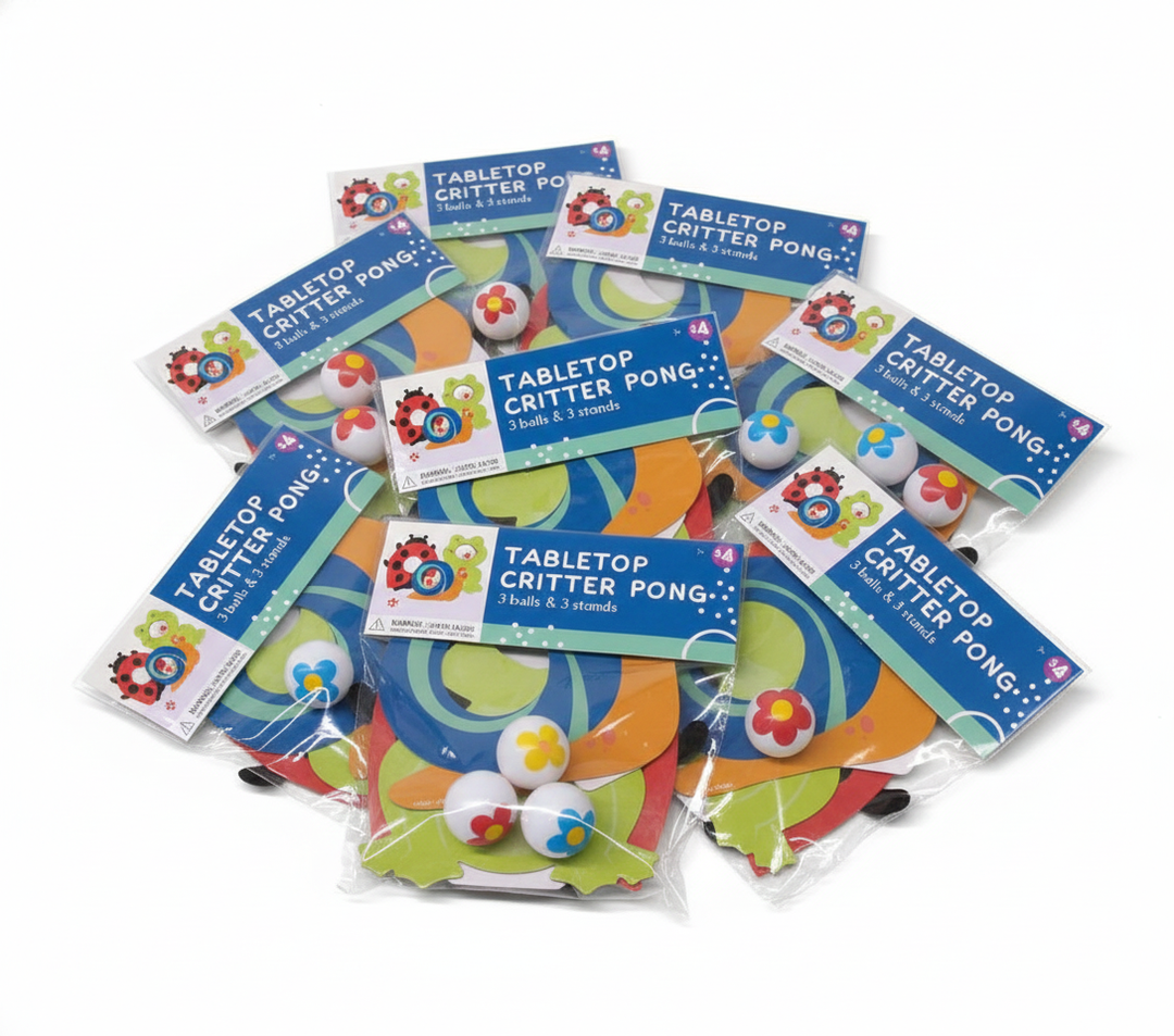 TABLETOP CRITTER PONG 3balls & 3 stands (5Pack)