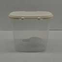 Large Rice Storage Container 20 Lbs - Tall Flour Container with Scoop + Cup - Slim Dry Food Storage Bin for Cereal, Sugar, Beans, Pet Dog Cat Food Container - Kitchen and Pantry Storage Organization