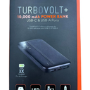 Helix/Retrak Power Bank 10000 with USB-C and Dual USB-A Ports Black Batteries