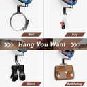 Motorcycle Helmet Holder Wall Mount, 2 Pack Motorcycle Helmet Rack - Motorcycle Accessories Organizer for Entryway or Garage