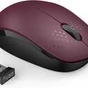 seenda Wireless Mouse, 2.4G Noiseless Mouse with USB Receiver Portable Computer Mice for PC, Tablet, Laptop - Red&Black