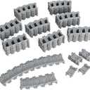 MANNIDOO Classic City Train Tracks, 72 Pieces Railroad Track with 24 Flexible, 24 Curved and 24 Straight Tracks, Train Expansion Accessories Compatible with All Major Brands Train Tracks