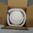 Salt Container for Countertop, Ceramic Salt Cellar with Lid and Spoons, 10 OZ Salt Bowl Holder, White (Set of 1)