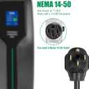 32 Amp EV Charger Level 2,(NEMA 14-50, 32A/20ft,7.68KW) Portable Electric Vehicle Charging Station for Electric and Hybrid Vehicles