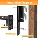 2 PCS #711 Bed Frame Bolt On to Hook On Conversion Brackets for Headboard or Footboard, Hook on Bed Rails Brackets, Extra Heavy Duty Hook Plate Adapter, Headboard Attachment Kit with Hardware, Black