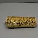 Christmas Tree Collar Burgundy Round Tree Skirt Tree Ring Sparkle Sequin for Christmas Holiday Thanksgiving Home Decor Red Gold