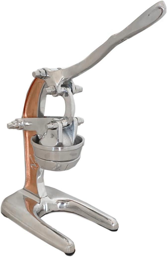 Artisan Cast Aluminum Professional Grade Manual Hand Press Juicer for Orange, Grapefruit, and Large Citrus Fruits Morning Drinks, Cocktails, or Cooking by Verve CULTURE - Rose Gold - Large 14x9x17 (Rose Gold)