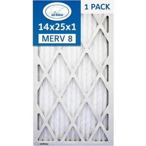 14x25x1 Air Filter MERV 8 (1-Pack) TRION Air Bear Pleated HVAC Air Filter Replacement (Actual Size: 13.5 x 24.5 x .75 Inches)