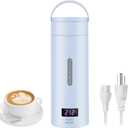 Travel Electric Kettle, 380ml Small Portable Electric Tea Kettle Water Boiler, Fast Boil and Auto Shut Off Hot Water Kettle, 4 Temperature Mode  (Blue)